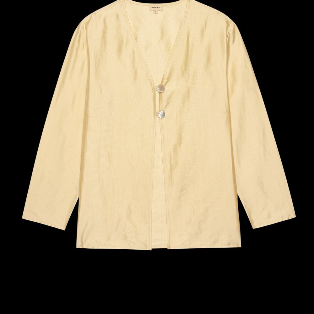 DONNI Taffeta Split Top Butter / L - Picture 2 of 3